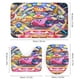 thumbnail image 3 of Kirby Star-theme 4-Piece Shower Curtain Set with Rugs, Waterproof Bathroom Decor Set Includes Bath Mat, U-Shaped Rug, Toilet Lid Cover and Curtain with Hooks, 3 of 6
