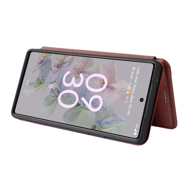 Funda Flip Para Google Pixel 6a - Funda Magnética De Negocios, Funda Protectora Delgada