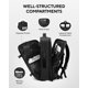 thumbnail image 4 of Mochila de viaje Dinictis 60L con compresión al vacío - negra, 4 of 8