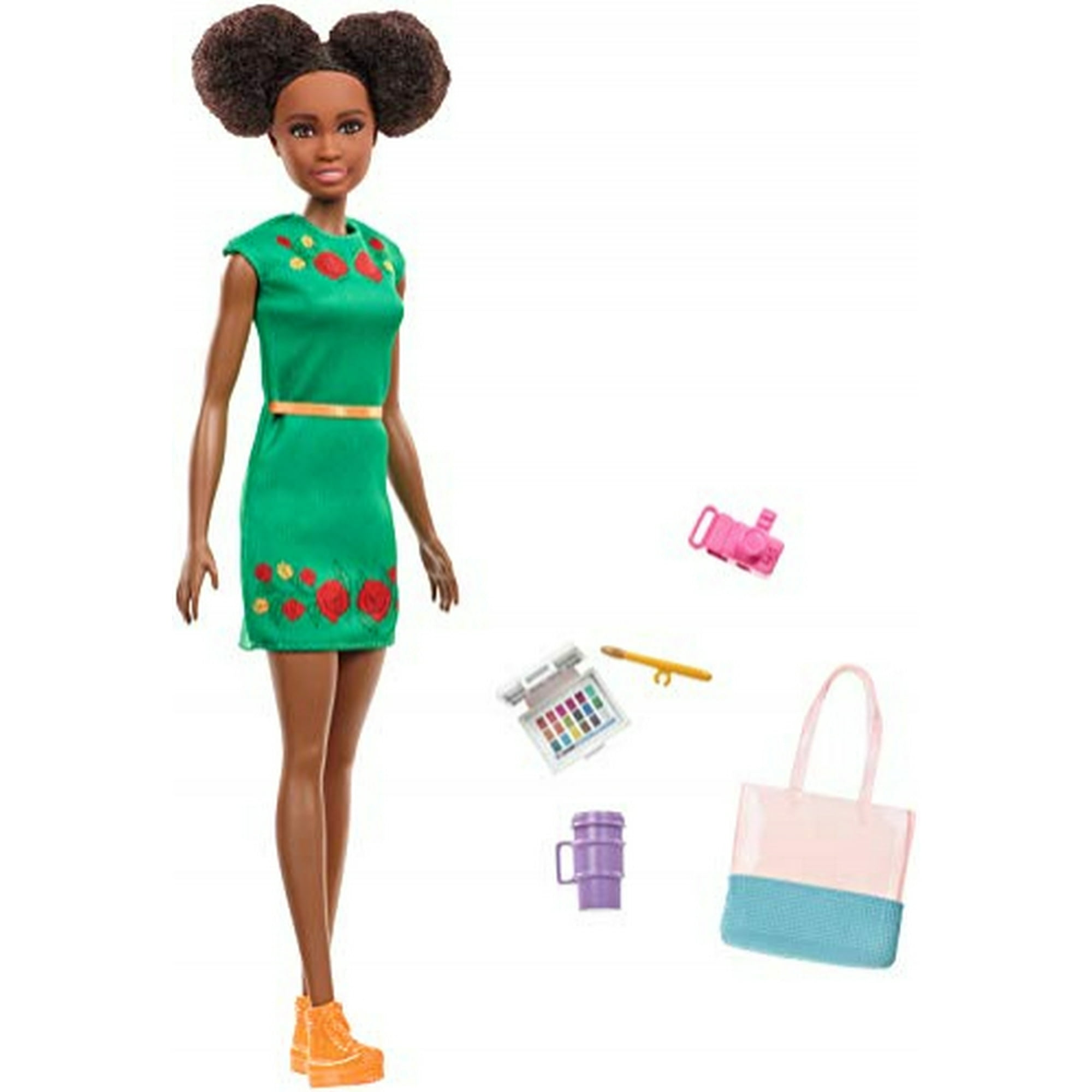 Barbie Travel Nikki Doll Kitty Ear Cabello Moreno Con 5 Accesorios Barbie Barbie