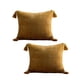 thumbnail image 1 of Set De 2 Fundas De Cojin Chenille Con Borlas 45x45 Amarillo, 1 of 4