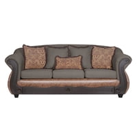 Black Factory - Sofá 3 Cuerpos Ashly Café Terracota