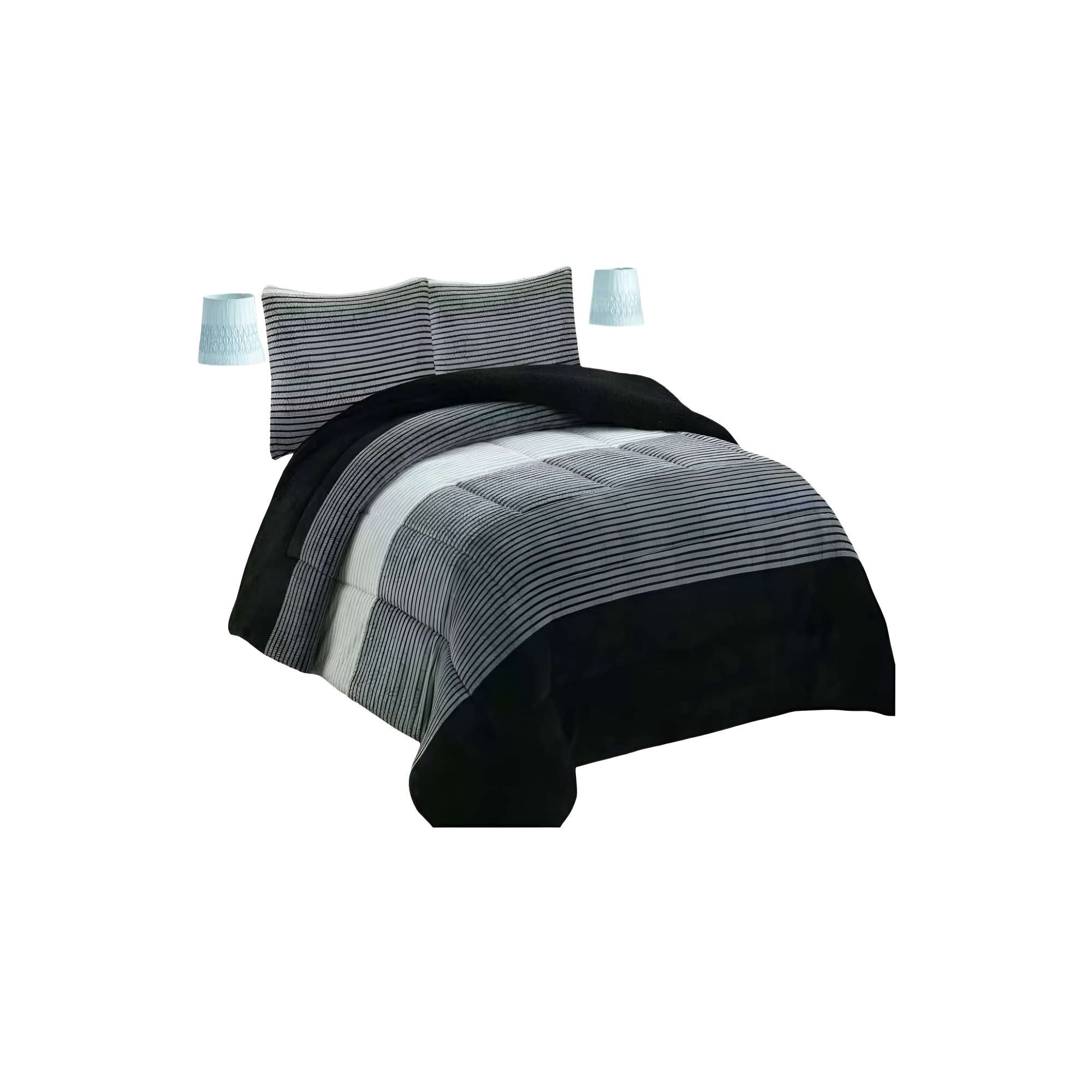 Genérico - Cobertor Sherpa 2 Plazas 230x250cm Gris B2