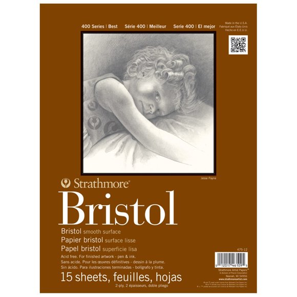Bristol Strathmore 28 cm × 36 cm 15 hojas 2 capas