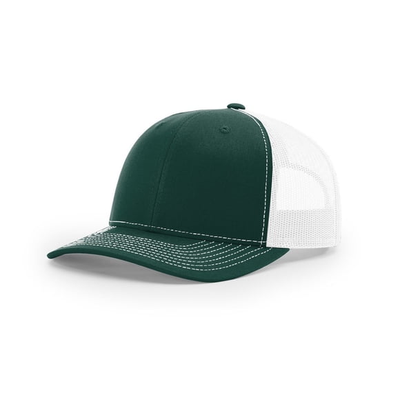 Gorra trucker R RICHARDSON verde oscuro y blanco con cierre snapback