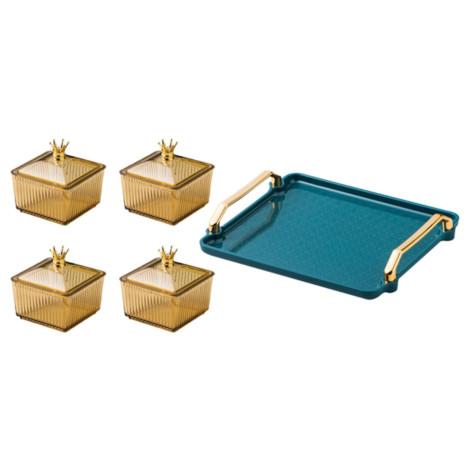 Bothyi - Plato Para Servir Bocadillos De Frutas Secas, Platos Divididos Para Servir, Para Fiesta, Sala De Estar, Marrón