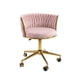 thumbnail image 1 of Silla Escritorio Giratoria Queen Base Dorada - Rosa, 1 of 4