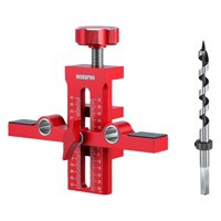 Magideal - Plantilla De Montaje Para Puerta De Gabinete, Abrazadera De Aleación De Aluminio De Precisión, Brazo De Soporte, Herramienta De Plantilla De Hardware Plantilla Con Broca Barrena