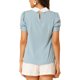 thumbnail image 3 of INSPIRE CHIC Blusa Vintage de Mujer para Regreso a Clases con Cuello Peter Pan en Contraste y Mangas Cortas Abullonadas L Azul, 3 of 7