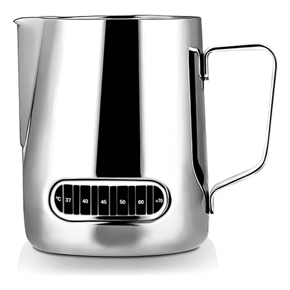 Jarra espuma de leche con termómetro texturizar 21oz/600ml plateado Chef Choice
