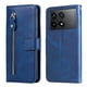 thumbnail image 5 of Funda con Cremallera para Xiaomi Poco X6 Pro, Carcasa Cartera de Cuero PU con Soporte y Tarjetero, 5 of 6