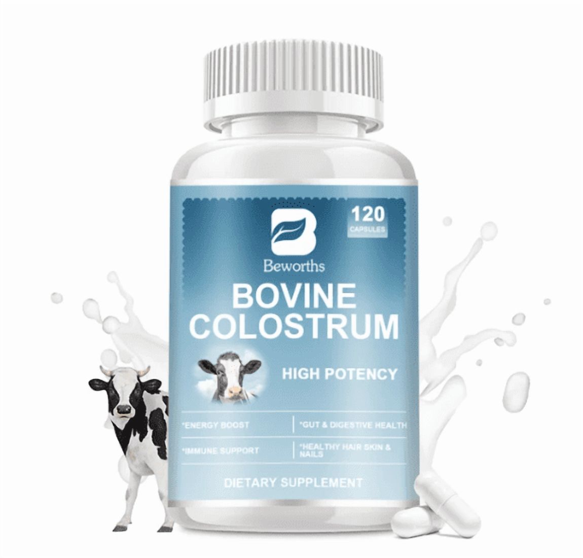 Beworths Nutrition - Super Colostrum 1000Mg Para Potenciar Todo El Sistema Inmune