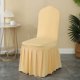 thumbnail image 1 of Xiao Hua Funda para Silla de Comedor Amarillo Claro -2 Piezas, 17.72 X 17.72 X 37.4 Pulgadas, Funda para Silla con Borde de Falda Completo Elástico en 4 Direcciones, Adecuada para Sillas sin Brazos,, 1 of 5
