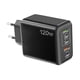 thumbnail image 1 of Adaptador De Corriente USB De Carga USB C Compacto De 120 W Para Múltiples Dispositivos Smartphone Negro, 1 of 3
