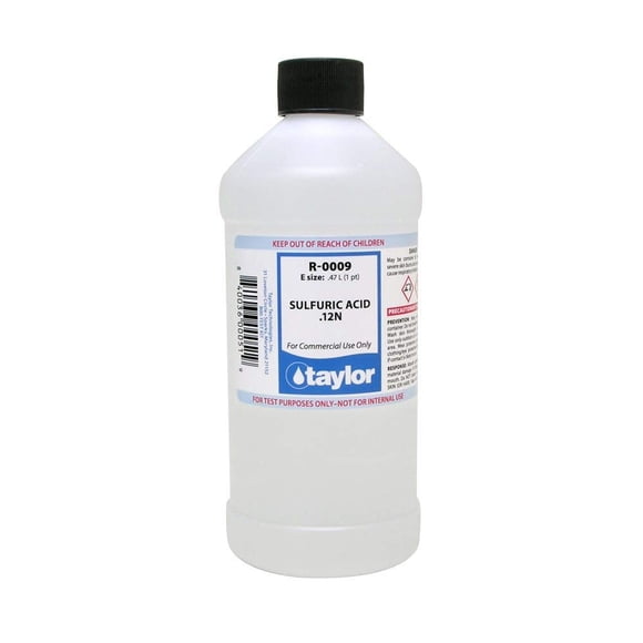 Taylor Technologies Inc R-0009-E Ácido Sulfúrico 0.12N 473 ml