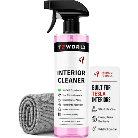 Tesla Seat Cleaner Stain Remover, Interior Cleaner for Black and White Vegan Leather