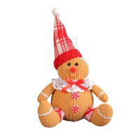 Magideal - Decoración Navideña De Pan De Jengibre, Muñeco De Hombre De Jengibre, Adorno De Hombre De Jengibre, Decoración De De Navidad Para Ventana, Mesa, Con Gorro De Papá Noel
