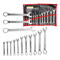 Genérico - Set Llave Combinada 14 Piezas Cromado Set Llave Corona Color Negro