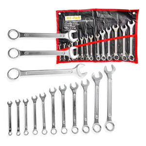 Genérico - Set Llave Combinada 14 Piezas Cromado Set Llave Corona Color Negro