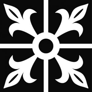 Rienda Libre Graphics - Decomural Square Fleur De Lis French Flower Ws-18086