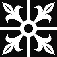 Rienda Libre Graphics - Decomural Square Fleur De Lis French Flower Ws-18086