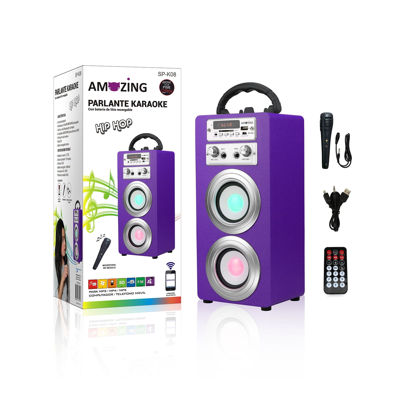 Amazing - Parlante Karaoke Bluetooth Sp-k08
