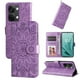 thumbnail image 2 of Funda tipo cartera FOXDOCK para OnePlus Nord 3 , diseño girasol en relieve, cuero PU, cierre magnético, soporte y tarjetero, 2 of 5