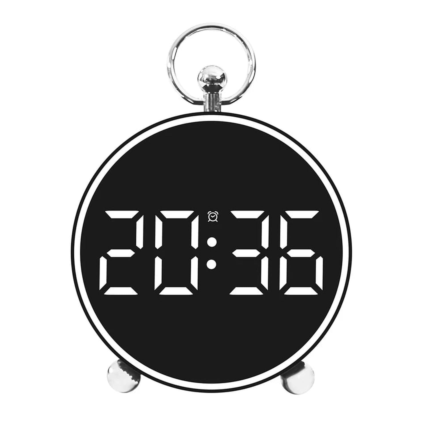 Clickdescuento - Reloj Despertador Led Mesa De Noche Blanco