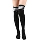thumbnail image 1 of suxuMhao Calcetas hasta la Rodilla, Talla Única Que Se Ajusta a la Mayoría (Largo 24in) Calcetas Largas de Poliéster Blanco y Negro con Rayas, 3 Pares de Calcetas hasta la Rodilla – Adecuadas para, 1 of 2