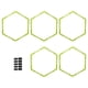 thumbnail image 1 of 5 Anillos De Agilidad Hexagonales Multiusos Para Niños Y Adultos, Color Verde Rugby., 1 of 5