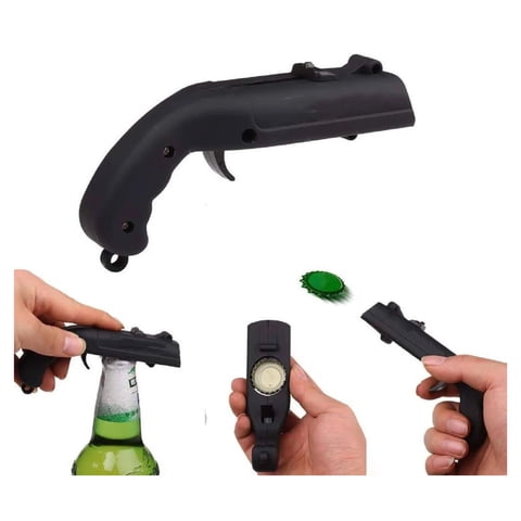 Genérico - Lanzador Tapas Abridor Botellas Cervezas Cap Gun