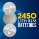 thumbnail image 2 of Batería PHILIPS CR2450 de litio tipo moneda de 3 V [paquete de 5], 2 of 7