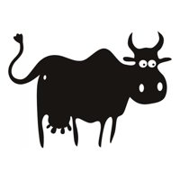 Rienda Libre Graphics - Decomural Cartoon Cow Farm Animals Ws-17237