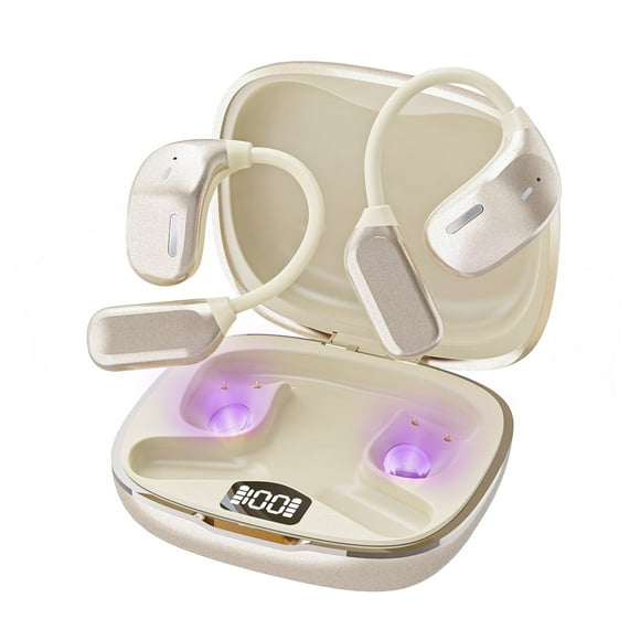 AARONMEI Ai Translation Earbuds Auriculares Bluetooth Inalámbricos Traductor 144 Idiomas Apricot