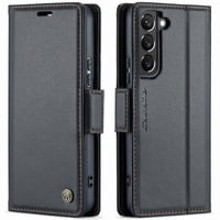 Caseme Tipo Cartera Samsung Galaxy S22 Con Cierre Magnético, Rfid, Tarjetero, Soporte, Carga Inalámbrica