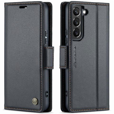 Caseme Tipo Cartera Samsung Galaxy S22 Con Cierre Magnético, Rfid, Tarjetero, Soporte, Carga Inalámbrica