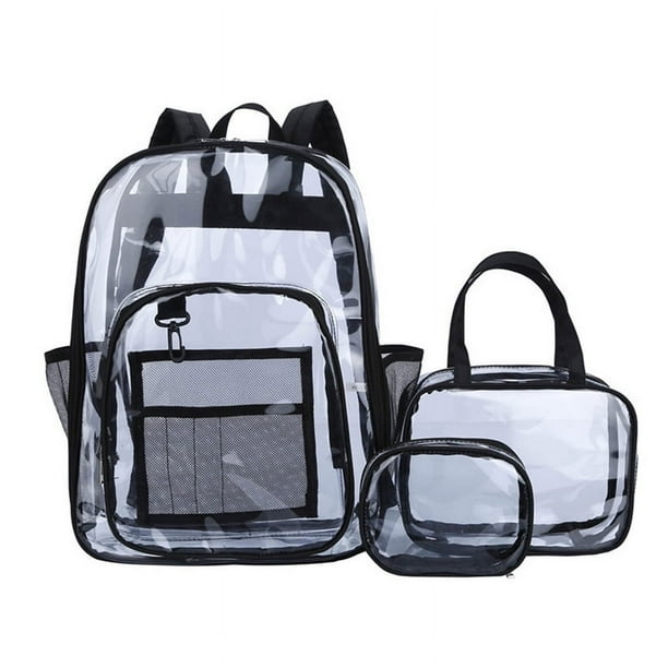 Women's Backpack Transparent PVC Bag Clear Backpacks for teenagers Students Men Transparent School Bag Backpack Stadium Approved