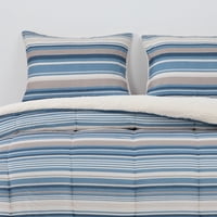 Dib - Plumon Reversible Sherpa 2 Plazas Lineas Azul