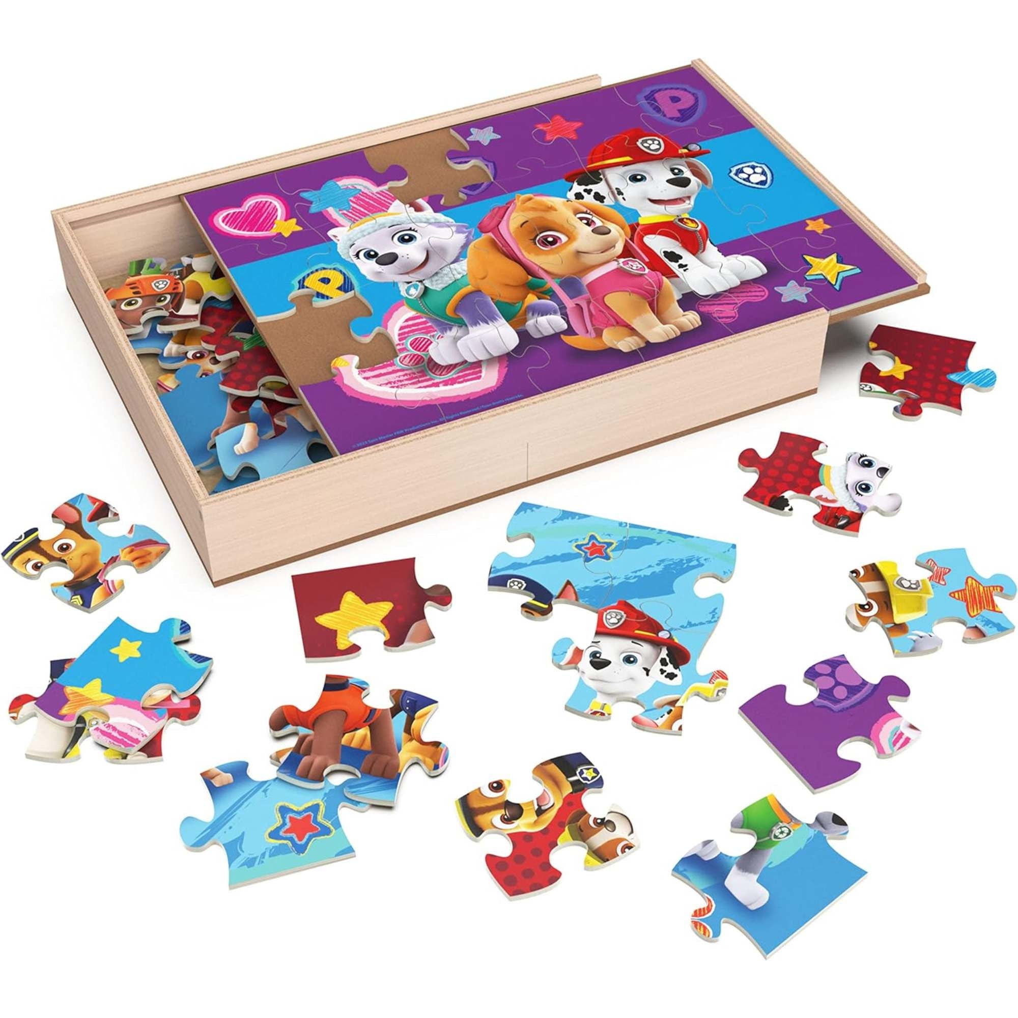 3 Puzzles De Madera 24 Piezas Paw Patrol