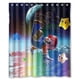 thumbnail image 1 of Cortina de ducha Mario Beautiful, juego de cortina de baño con ganchos, tamaño 60 x 72 pulgadas, 1 of 3