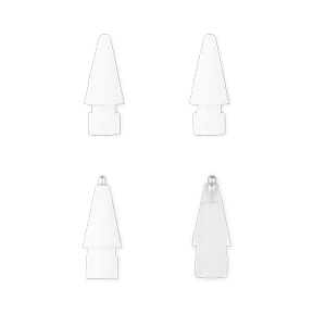Logiix Apple Pencil Replacement Tips 4 Pack Clear/White