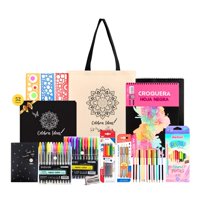 Celebra Ideas - Set Kit De Arte Dibujo En Hojas Negras Colores Metal Fluor Pastel