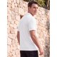 thumbnail image 3 of INSPIRE CHIC Camisa Polo de Manga Corta con Cuello en V a Rayas Verticales para Hombre XL Blanco, 3 of 5