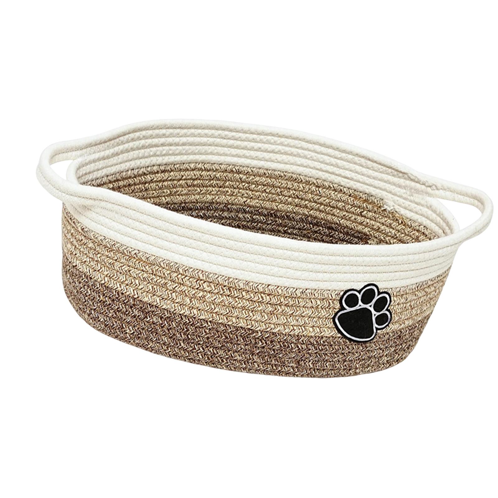 Bothyi - Cesta Tejida De Cuerda De Algodón, Cesta De Regalo Suave, Vacía Para Armario De Baño, Ropa, Color Caqui Y Marrón