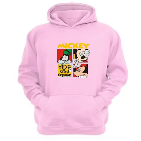 Genérico - Polerón Canguro Raton Rosa Talla M Unisex