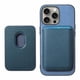 thumbnail image 2 of Funda de Cuero Magnética con Tarjetero para iPhone 16 Pro Max Cubierta Delgada Azul, 2 of 5