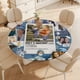 thumbnail image 4 of Anatomía según Grey-theme Fitted Round Tablecloths Elastic Edged Table Covers Waterproof Table Cloth for Kitchen Holiday Party Tables Decor 120cm, 4 of 6