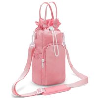 Xusx111 - Soporte De Botella De Agua Con Correa, Bolsa De Botella De Agua Para 40 Onzas Con Mango, Bolsa De Eslinga De Botella De Agua Aislada Con Bolsa De Teléfono, Accesorios De Bolsa De Botella De