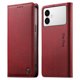 thumbnail image 1 of Funda Billetera de Cuero para [Samsung Galaxy S26 Edge], Bloqueo RFID, Tarjetas y Soporte Rojo, 1 of 5