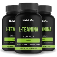 Pack 3 L-Teanina 270 Cápsulas Nutrilife+ 500Mg Suplemento Sin Sabor